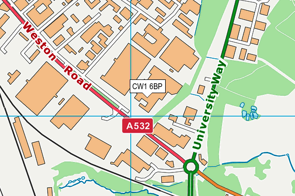 CW1 6BP map - OS VectorMap District (Ordnance Survey) CW1 6BP map - OS VectorMap District (Ordnance Survey)