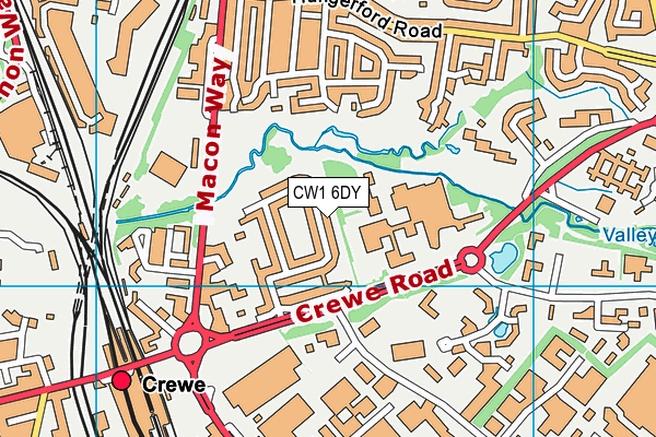 CW1 6DY map - OS VectorMap District (Ordnance Survey) CW1 6DY map - OS VectorMap District (Ordnance Survey)
