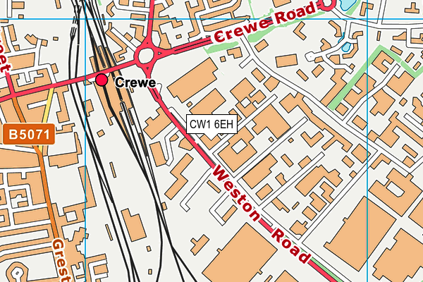 CW1 6EH map - OS VectorMap District (Ordnance Survey) CW1 6EH map - OS VectorMap District (Ordnance Survey)