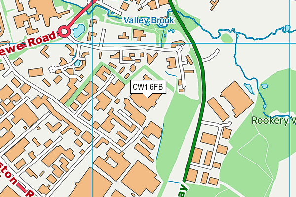 CW1 6FB map - OS VectorMap District (Ordnance Survey) CW1 6FB map - OS VectorMap District (Ordnance Survey)