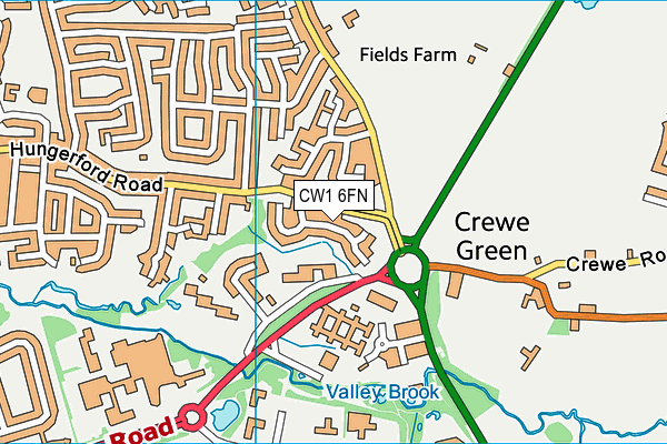 CW1 6FN map - OS VectorMap District (Ordnance Survey) CW1 6FN map - OS VectorMap District (Ordnance Survey)