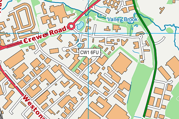 CW1 6FU map - OS VectorMap District (Ordnance Survey) CW1 6FU map - OS VectorMap District (Ordnance Survey)