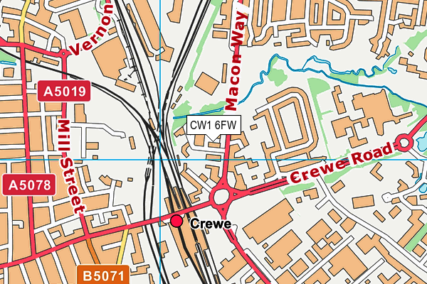 CW1 6FW map - OS VectorMap District (Ordnance Survey) CW1 6FW map - OS VectorMap District (Ordnance Survey)