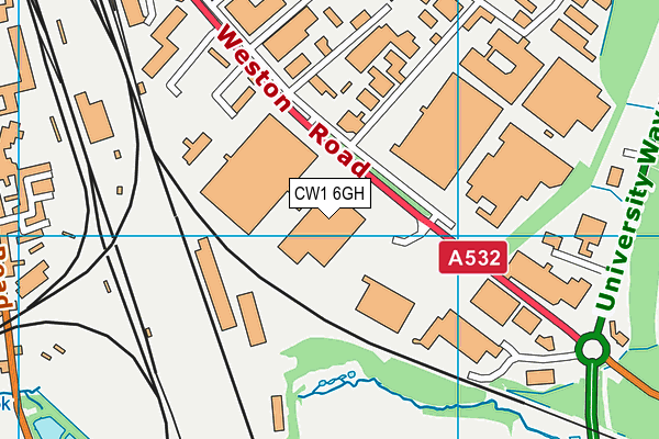 CW1 6GH map - OS VectorMap District (Ordnance Survey) CW1 6GH map - OS VectorMap District (Ordnance Survey)