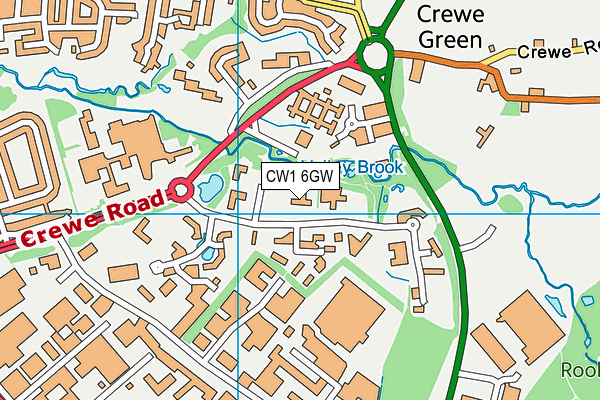 CW1 6GW map - OS VectorMap District (Ordnance Survey) CW1 6GW map - OS VectorMap District (Ordnance Survey)
