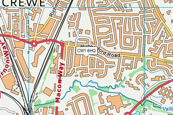 CW1 6HQ map - OS VectorMap District (Ordnance Survey) CW1 6HQ map - OS VectorMap District (Ordnance Survey)