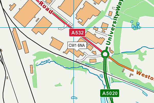 CW1 6NA map - OS VectorMap District (Ordnance Survey) CW1 6NA map - OS VectorMap District (Ordnance Survey)
