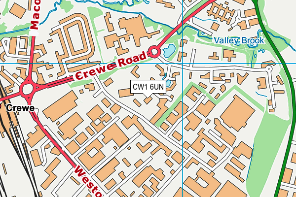 CW1 6UN map - OS VectorMap District (Ordnance Survey) CW1 6UN map - OS VectorMap District (Ordnance Survey)