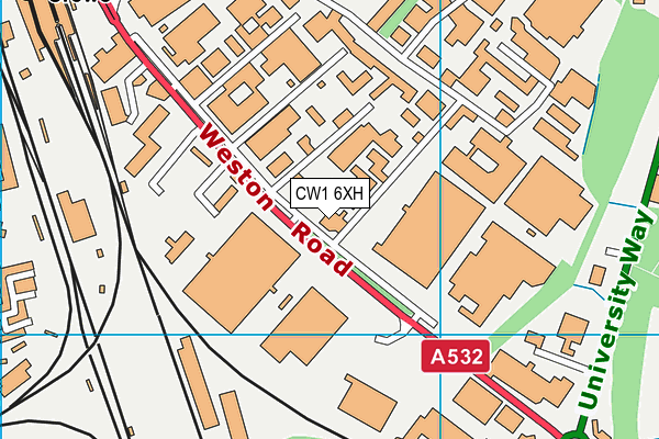 CW1 6XH map - OS VectorMap District (Ordnance Survey) CW1 6XH map - OS VectorMap District (Ordnance Survey)