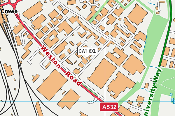 CW1 6XL map - OS VectorMap District (Ordnance Survey) CW1 6XL map - OS VectorMap District (Ordnance Survey)