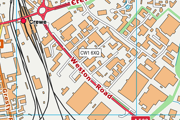 CW1 6XQ map - OS VectorMap District (Ordnance Survey) CW1 6XQ map - OS VectorMap District (Ordnance Survey)
