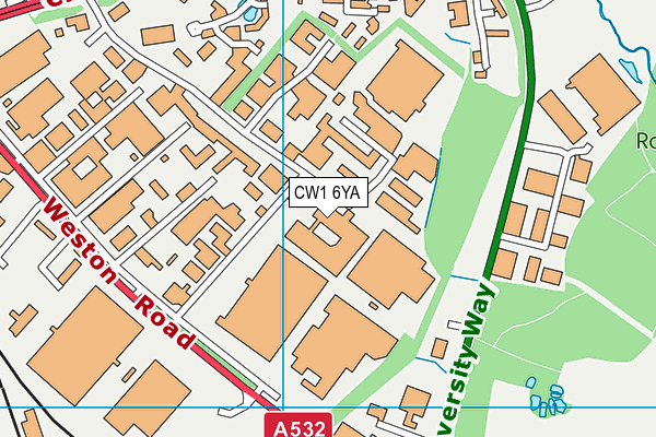 CW1 6YA map - OS VectorMap District (Ordnance Survey) CW1 6YA map - OS VectorMap District (Ordnance Survey)