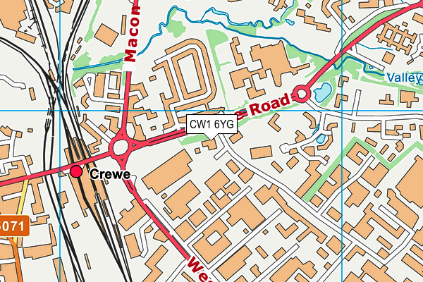 CW1 6YG map - OS VectorMap District (Ordnance Survey) CW1 6YG map - OS VectorMap District (Ordnance Survey)