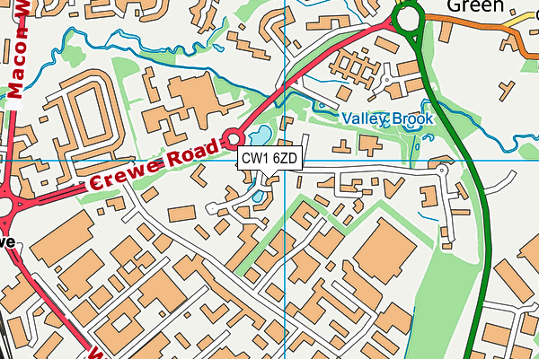 CW1 6ZD map - OS VectorMap District (Ordnance Survey) CW1 6ZD map - OS VectorMap District (Ordnance Survey)