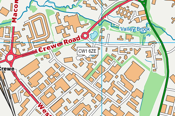 CW1 6ZE map - OS VectorMap District (Ordnance Survey) CW1 6ZE map - OS VectorMap District (Ordnance Survey)