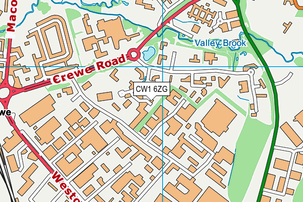 CW1 6ZG map - OS VectorMap District (Ordnance Survey) CW1 6ZG map - OS VectorMap District (Ordnance Survey)