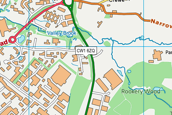 CW1 6ZQ map - OS VectorMap District (Ordnance Survey) CW1 6ZQ map - OS VectorMap District (Ordnance Survey)