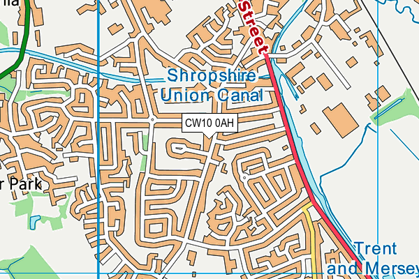 CW10 0AH map - OS VectorMap District (Ordnance Survey) CW10 0AH map - OS VectorMap District (Ordnance Survey)