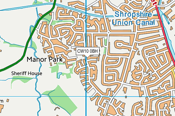 CW10 0BH map - OS VectorMap District (Ordnance Survey) CW10 0BH map - OS VectorMap District (Ordnance Survey)