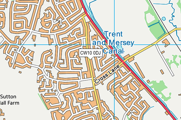 CW10 0DJ map - OS VectorMap District (Ordnance Survey) CW10 0DJ map - OS VectorMap District (Ordnance Survey)