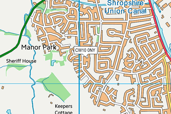 CW10 0NY map - OS VectorMap District (Ordnance Survey) CW10 0NY map - OS VectorMap District (Ordnance Survey)
