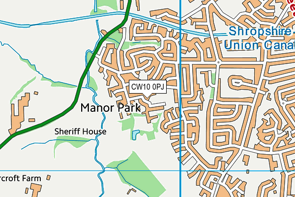 CW10 0PJ map - OS VectorMap District (Ordnance Survey) CW10 0PJ map - OS VectorMap District (Ordnance Survey)