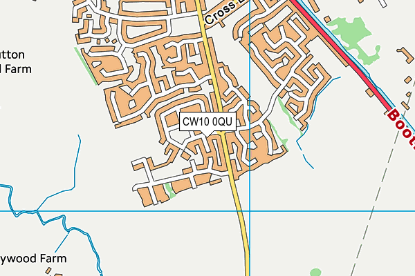 CW10 0QU map - OS VectorMap District (Ordnance Survey) CW10 0QU map - OS VectorMap District (Ordnance Survey)