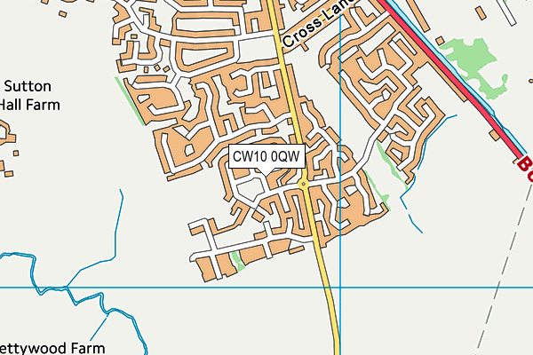 CW10 0QW map - OS VectorMap District (Ordnance Survey) CW10 0QW map - OS VectorMap District (Ordnance Survey)