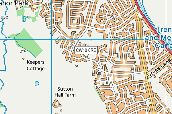 CW10 0RE map - OS VectorMap District (Ordnance Survey) CW10 0RE map - OS VectorMap District (Ordnance Survey)
