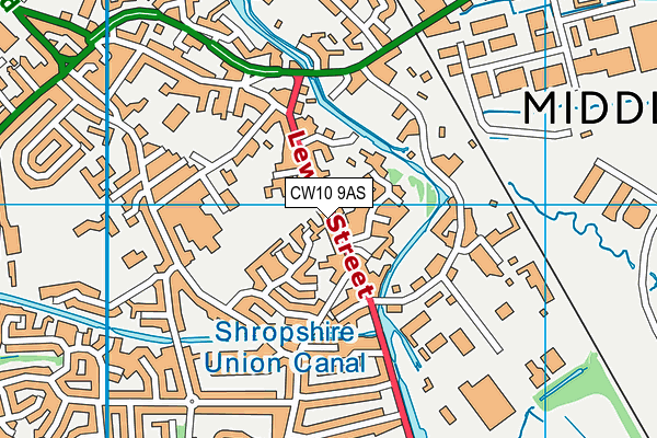 CW10 9AS map - OS VectorMap District (Ordnance Survey) CW10 9AS map - OS VectorMap District (Ordnance Survey)
