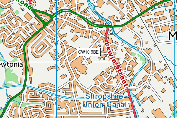 CW10 9BE map - OS VectorMap District (Ordnance Survey) CW10 9BE map - OS VectorMap District (Ordnance Survey)