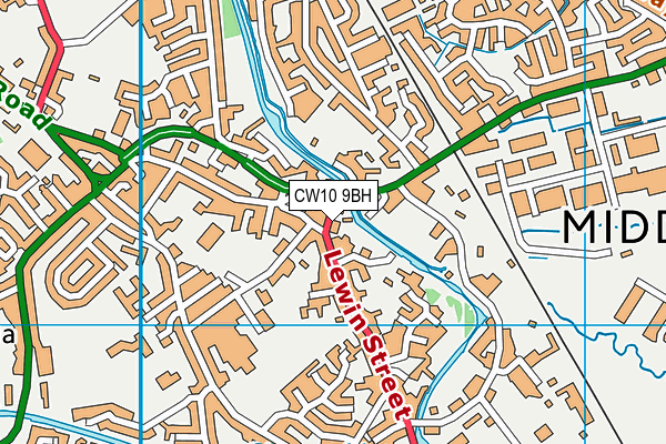 CW10 9BH map - OS VectorMap District (Ordnance Survey) CW10 9BH map - OS VectorMap District (Ordnance Survey)