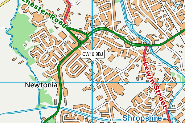 CW10 9BJ map - OS VectorMap District (Ordnance Survey) CW10 9BJ map - OS VectorMap District (Ordnance Survey)