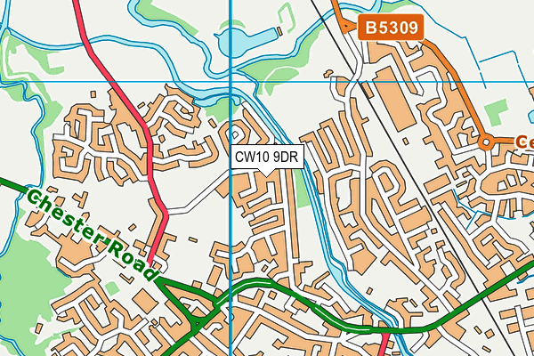CW10 9DR map - OS VectorMap District (Ordnance Survey) CW10 9DR map - OS VectorMap District (Ordnance Survey)