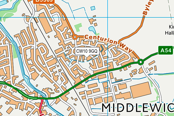 CW10 9GQ map - OS VectorMap District (Ordnance Survey) CW10 9GQ map - OS VectorMap District (Ordnance Survey)
