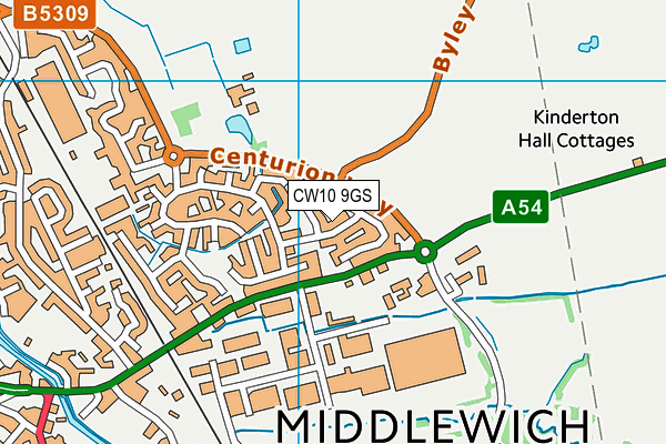 CW10 9GS map - OS VectorMap District (Ordnance Survey) CW10 9GS map - OS VectorMap District (Ordnance Survey)