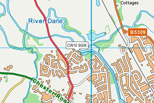 CW10 9GW map - OS VectorMap District (Ordnance Survey) CW10 9GW map - OS VectorMap District (Ordnance Survey)