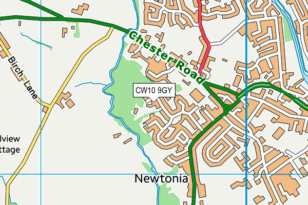 CW10 9GY map - OS VectorMap District (Ordnance Survey) CW10 9GY map - OS VectorMap District (Ordnance Survey)