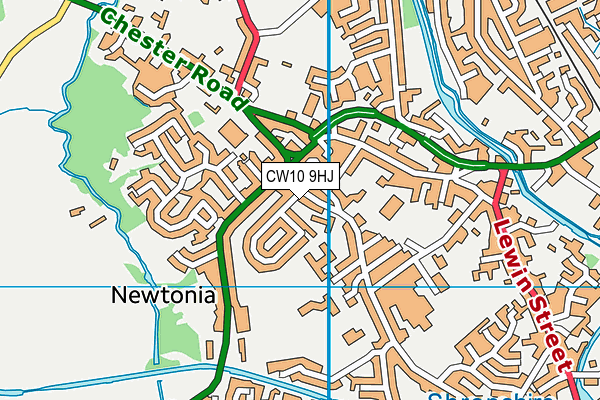 CW10 9HJ map - OS VectorMap District (Ordnance Survey) CW10 9HJ map - OS VectorMap District (Ordnance Survey)