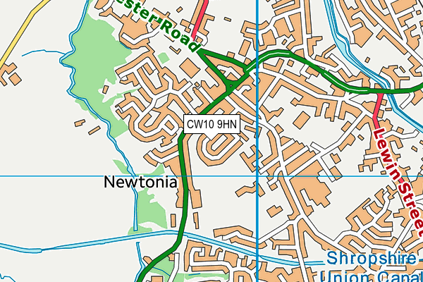 CW10 9HN map - OS VectorMap District (Ordnance Survey) CW10 9HN map - OS VectorMap District (Ordnance Survey)