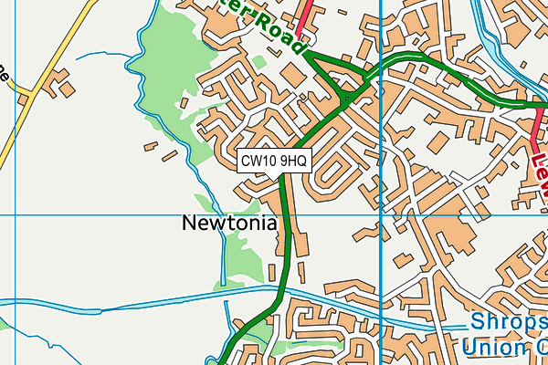 CW10 9HQ map - OS VectorMap District (Ordnance Survey) CW10 9HQ map - OS VectorMap District (Ordnance Survey)