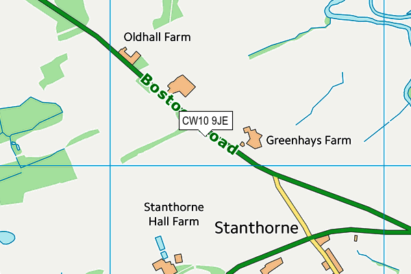 CW10 9JE map - OS VectorMap District (Ordnance Survey) CW10 9JE map - OS VectorMap District (Ordnance Survey)