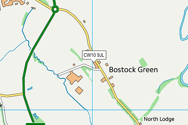 CW10 9JL map - OS VectorMap District (Ordnance Survey)