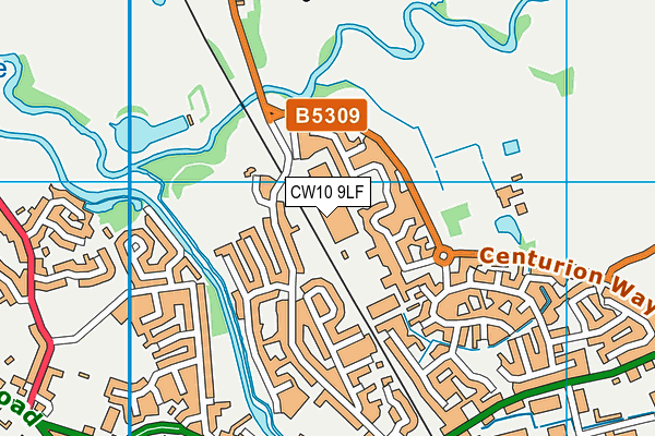 CW10 9LF map - OS VectorMap District (Ordnance Survey) CW10 9LF map - OS VectorMap District (Ordnance Survey)