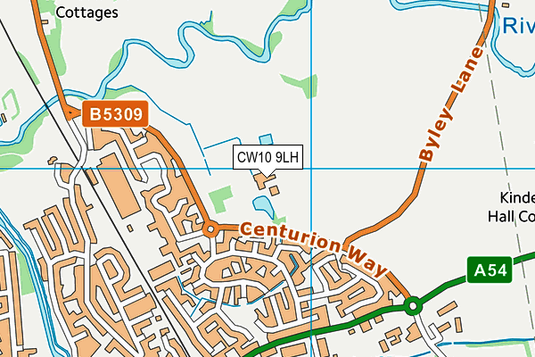 CW10 9LH map - OS VectorMap District (Ordnance Survey)