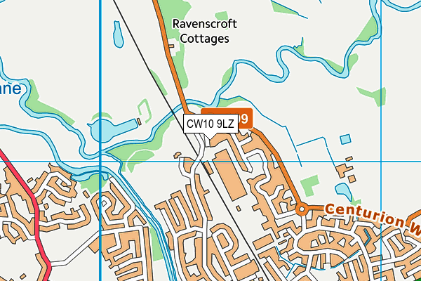CW10 9LZ map - OS VectorMap District (Ordnance Survey) CW10 9LZ map - OS VectorMap District (Ordnance Survey)