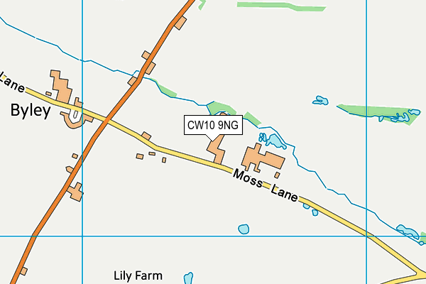 CW10 9NG map - OS VectorMap District (Ordnance Survey) CW10 9NG map - OS VectorMap District (Ordnance Survey)