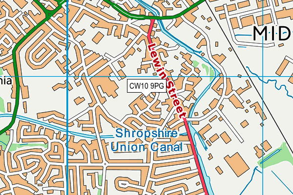 CW10 9PG map - OS VectorMap District (Ordnance Survey) CW10 9PG map - OS VectorMap District (Ordnance Survey)