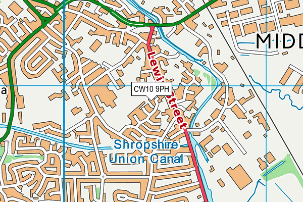 CW10 9PH map - OS VectorMap District (Ordnance Survey) CW10 9PH map - OS VectorMap District (Ordnance Survey)