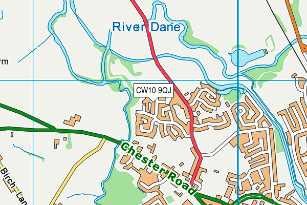 CW10 9QJ map - OS VectorMap District (Ordnance Survey) CW10 9QJ map - OS VectorMap District (Ordnance Survey)